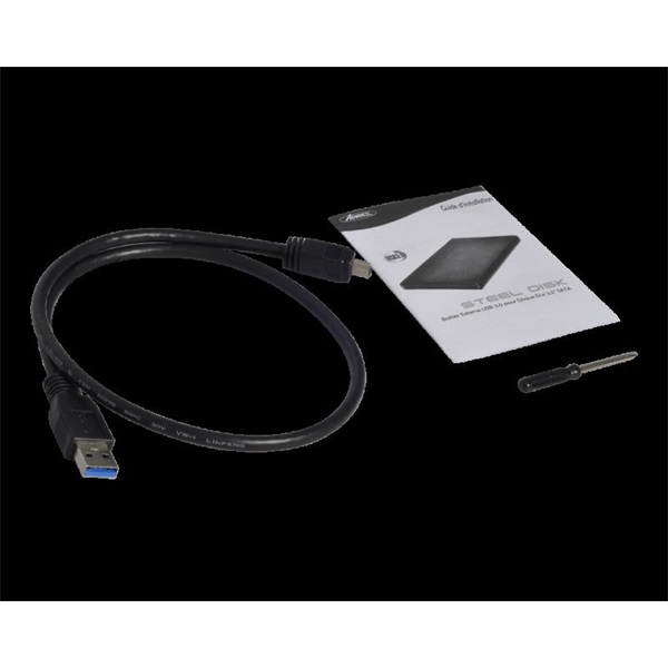Advance STEELDISK 2.5" Külső HDD/SSD Ház Fekete 