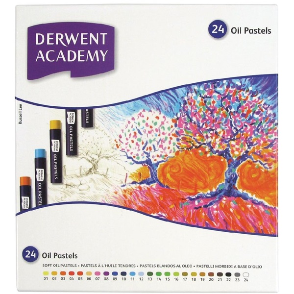 Olajpasztell kréta, DERWENT "Academy", 24 különböző szín