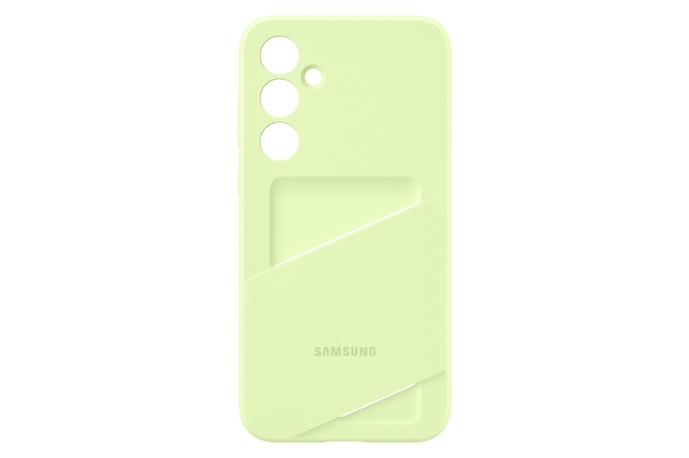 Samsung Galaxy A35 (5G) kártyatartós tok lime színű 
