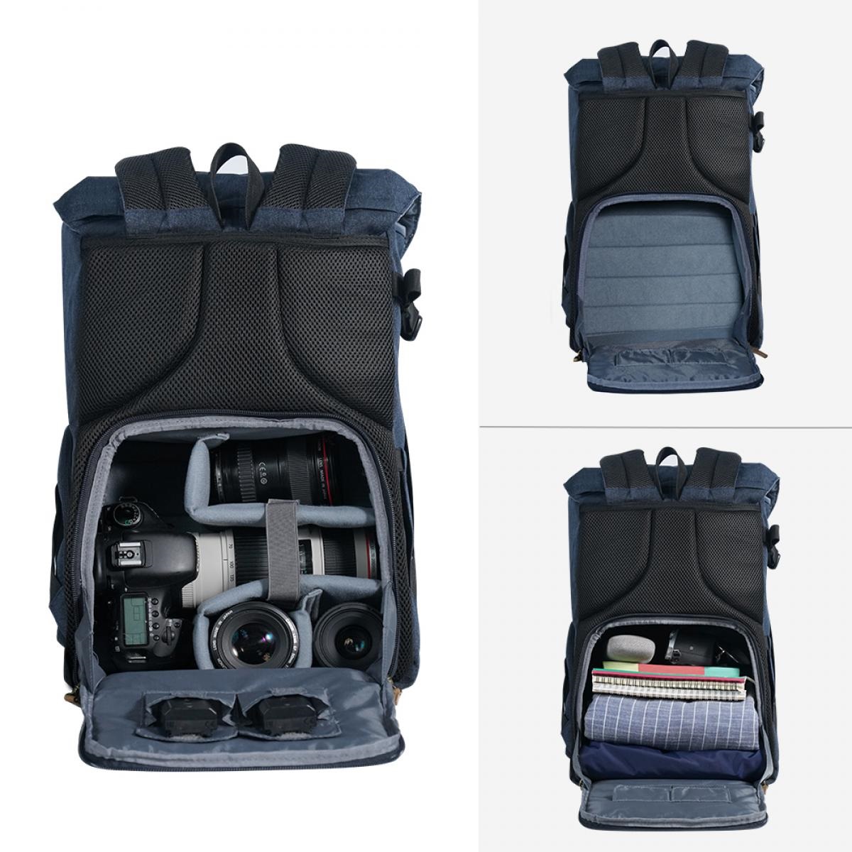 K&F Concept Beta Zip fotós hátizsák 17L, szövet, kék