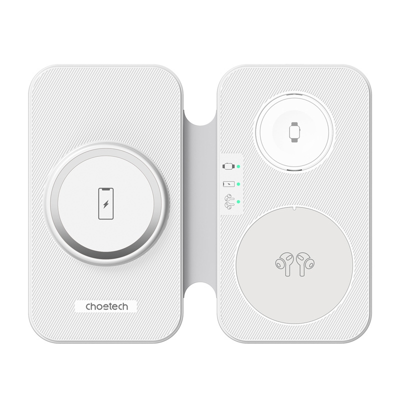 Choetech T616-F 3 az 1-ben induktív töltő Fehér 
