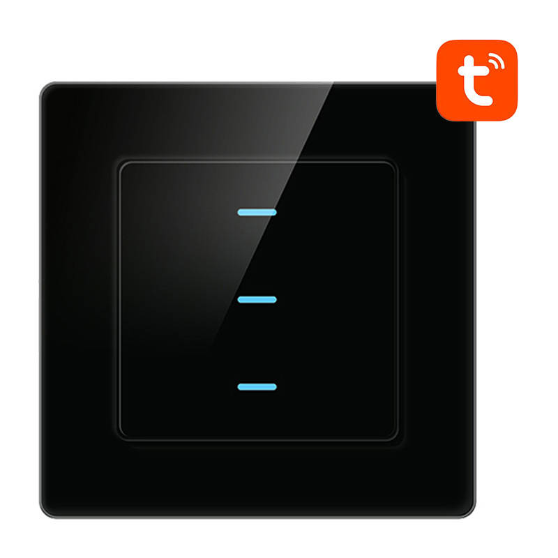Smart Light Switch WiFi Avatto N-TS10-B3 3 Way TUYA (black) Smart Light Switch WiFi Avatto N-TS10-B3 3 Way TUYA (black)