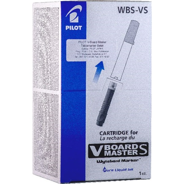 Pilot V-Board Master S 12 db/csomag piros táblamarker betét