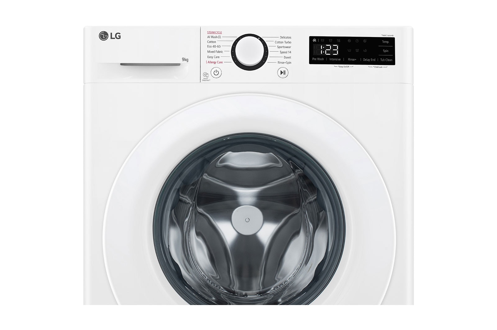 LG F2WR509SWW Elöltöltős mosógép – 9 kg, 1400 ford./perc, A Energiaosztály 