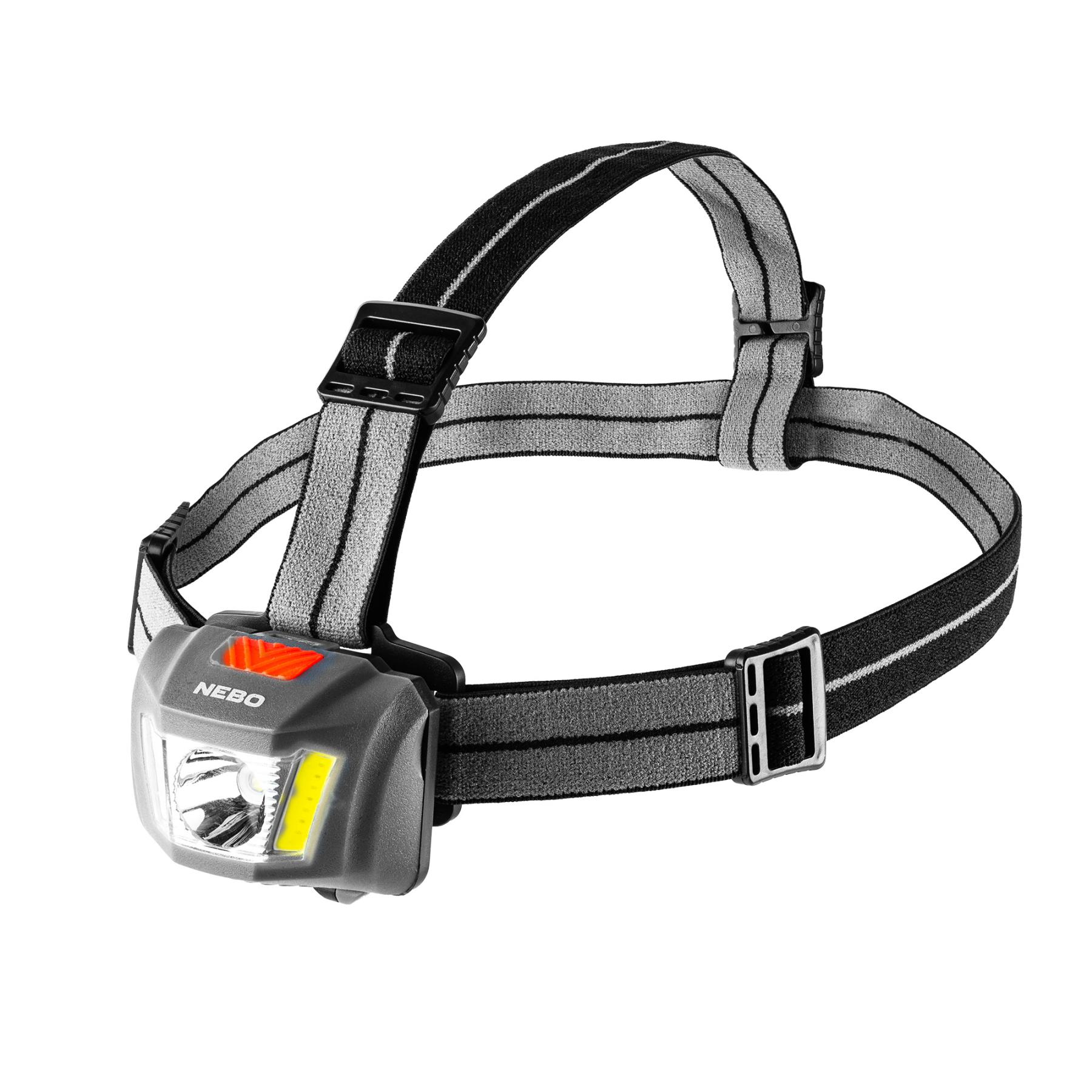 Nebo EINSTEIN 250 fejlámpa, 250 lm - 30 lm, 106 m, 7 funkció, IP44, 3 x AAA elem (NEB-HLP-1011-G)