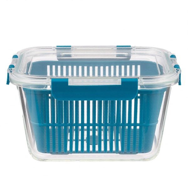 TOO-KT-615  1800 ml-es  szilikon fedéllel és PP csepegtetővel ÜVEG tároló