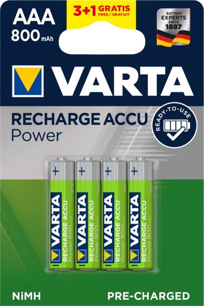 Varta Ready to Use AAA Ni-Mh 800 mAh ceruza akku 3+1db (56703101494) Varta Ready to Use AAA Ni-Mh 800 mAh ceruza akku 3+1db (56703101494)