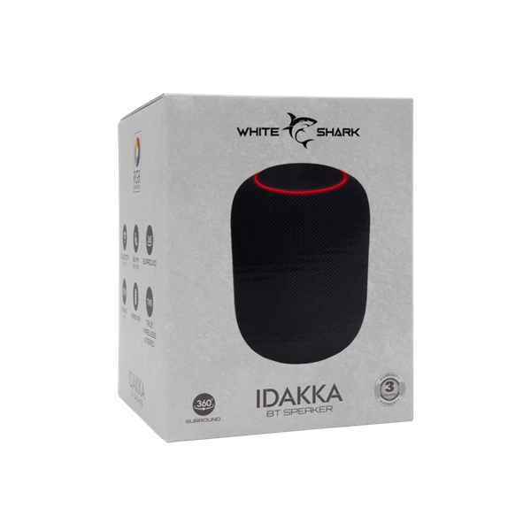 WHITE SHARK GBT-619B IDAKKA-B  2x5W TWS 2400mA Bluetooth hangszóró  Fekete