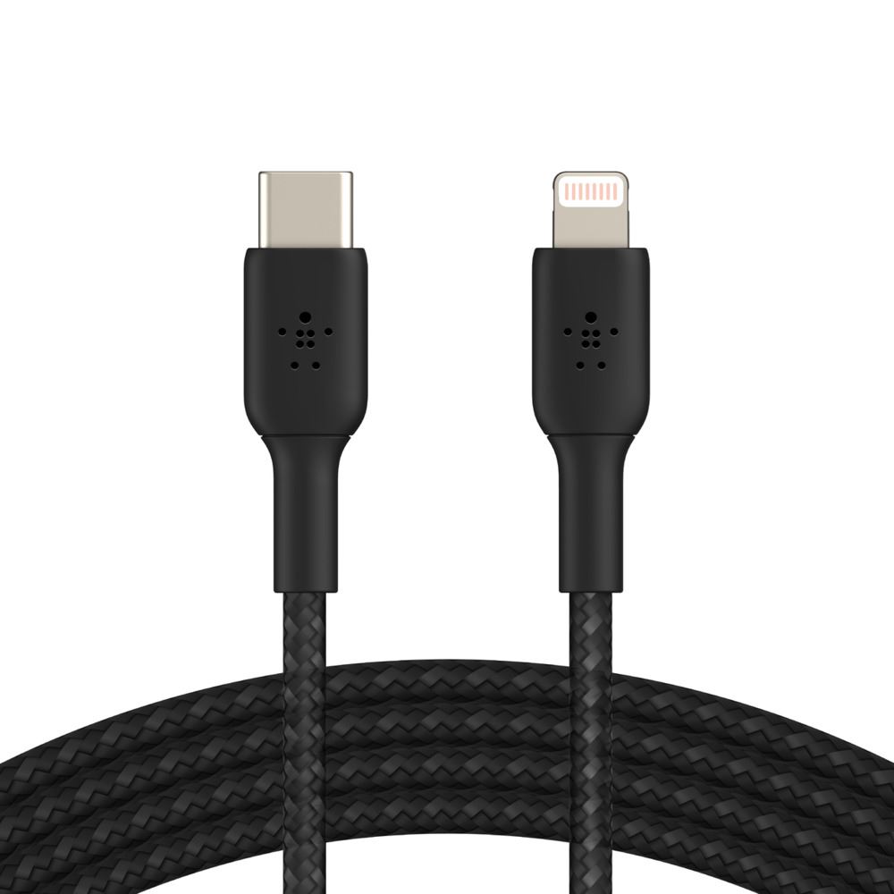 Belkin BOOST CHARGE USB-C - Lightning harisnyázott kábel 1m fekete (CAA004bt1MBK) Belkin BOOST CHARGE USB-C - Lightning harisnyázott kábel 1m fekete (CAA004bt1MBK)