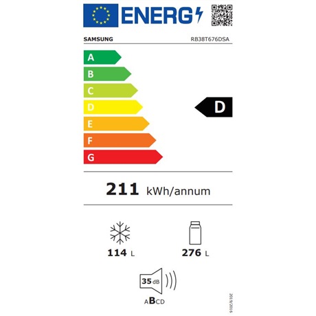Samsung RB38T676DSA/EF alulfagyasztós hűtőszekrény ezüst