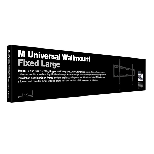 Multibrackets L  fix 40-85"  fali rögzítő konzol Fekete