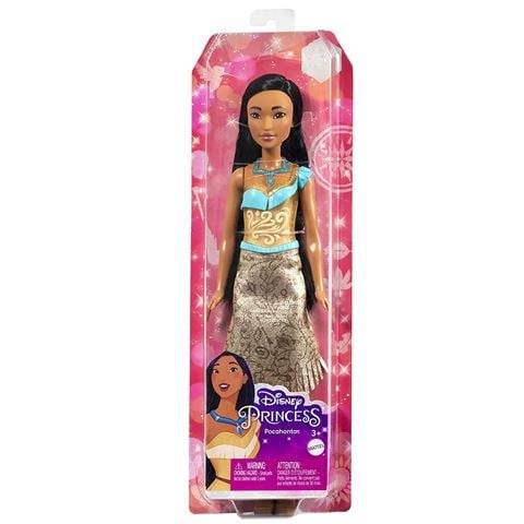 Mattel Disney Hercegnők: csillogó Pocahontas hercegnő baba (HLW07)