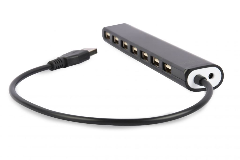 Gembird UHB-U2P7-04 USB 2.0 HUB 7 portos fekete  
