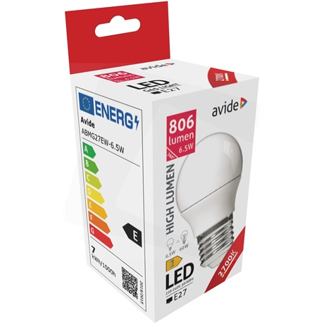 Avide ABMG27EW-6.5W LED GLOBE IZZÓ MINI G45 6.5W E27 EW 2700K