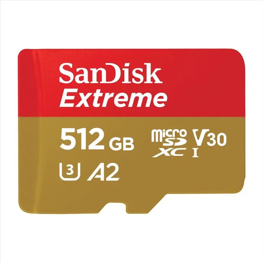 Sandisk SDSQXAV-512G-GN6MA / 121589 512GB  Extreme microSDXC CL10 U3 V30 A2 + adapter
