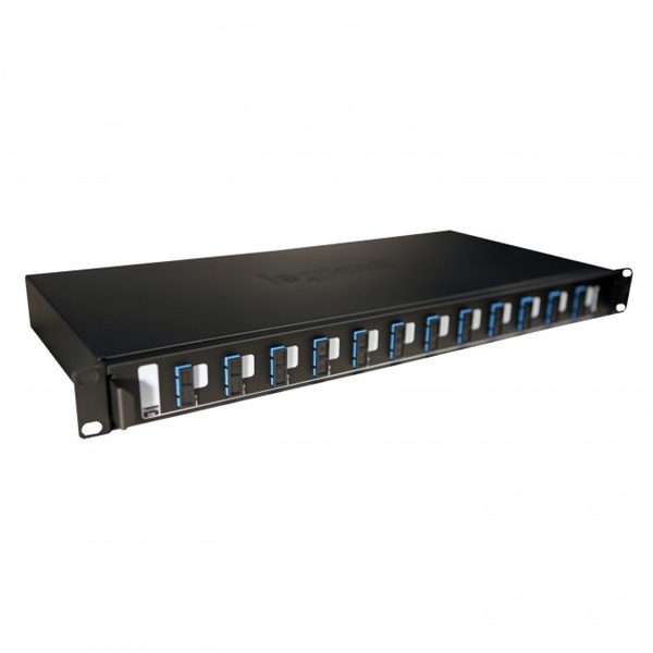 LEGRAND optikai patch panel kihúzható 12xSC duplex (24xFOszál beköthető) monomódusú LCS3