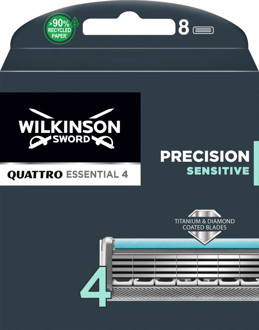 Wilkinson Quattro Essential Precision Sensitive borotvafej 8db
