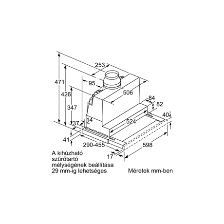 Bosch DFS067A51 PÁRAELSZÍVÓ BEÉPÍTHETŐ