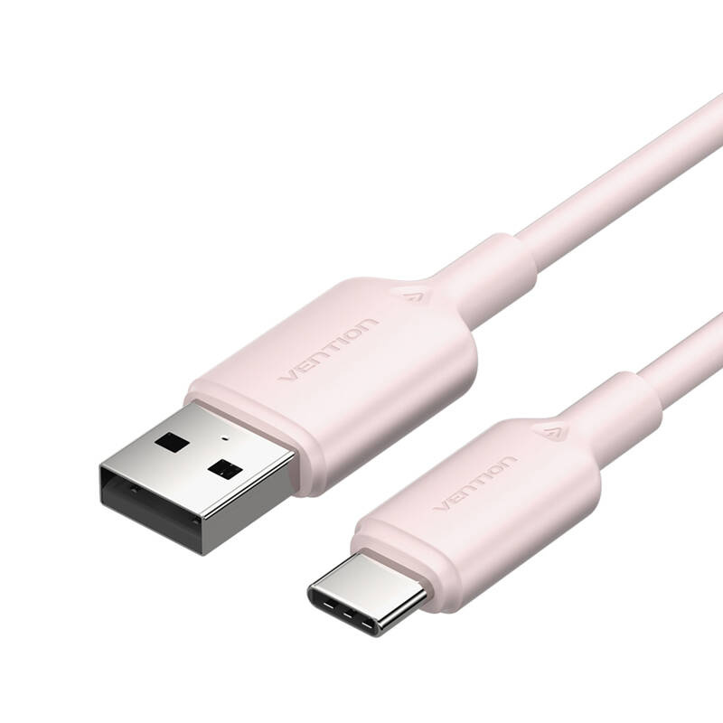USB 2.0 A és USB-C 3A közötti kábel Vention CTQPH 2M (rózsaszín) USB 2.0 A és USB-C 3A közötti kábel Vention CTQPH 2M (rózsaszín)