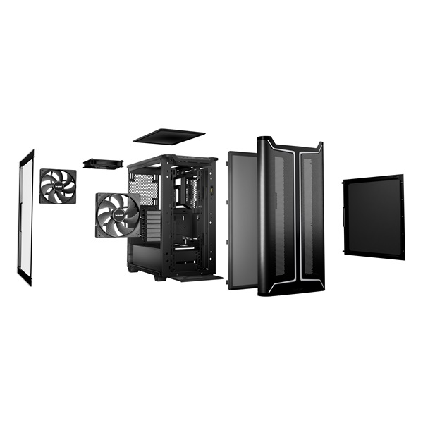 Be Quiet! Pure Base 501 DX Black ATX edzett üveg oldallap Fekete Számítógépház Be Quiet! Pure Base 501 DX Black ATX edzett üveg oldallap Fekete Számítógépház