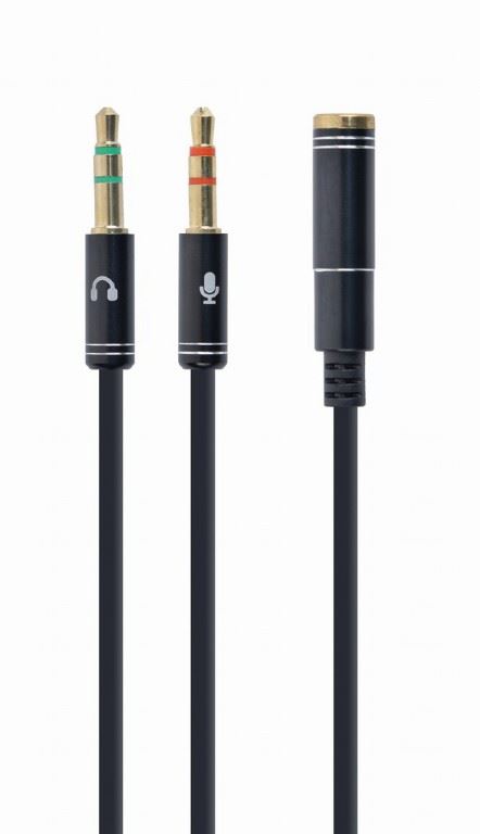 Gembird 3.5 mm 4-pin -> 2 x 3.5 mm stereo adapter fekete (CCA-418M) Gembird 3.5 mm 4-pin -> 2 x 3.5 mm stereo adapter fekete (CCA-418M)