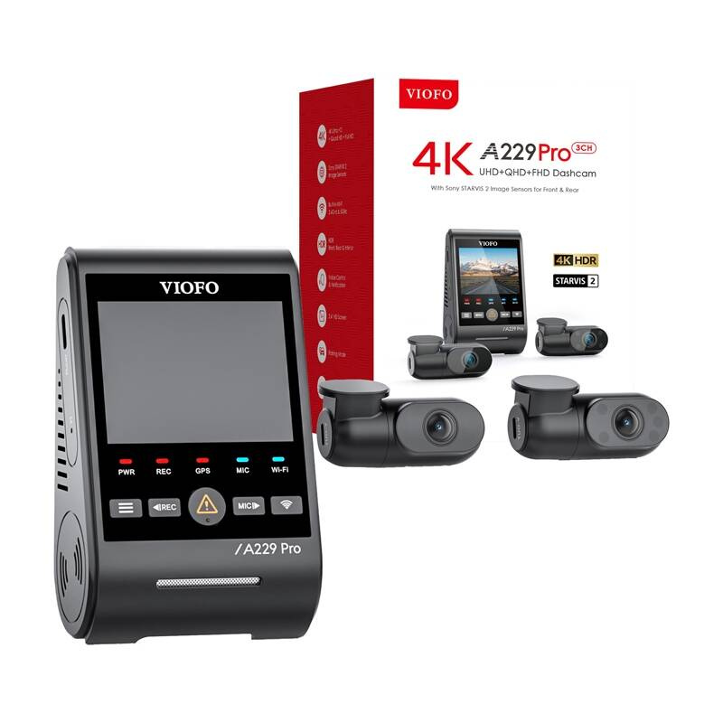 VIOFO A229 PRO 3CH 4K + 2K + 1080P WiFi GPS