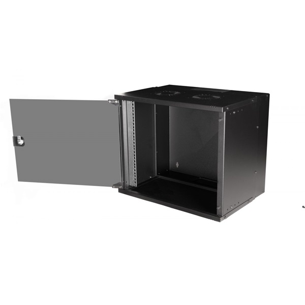 Equip Fali Rackszekrény EWM-09-5440-B  19" 9U  540x400mm  lapra szerelt Fekete 