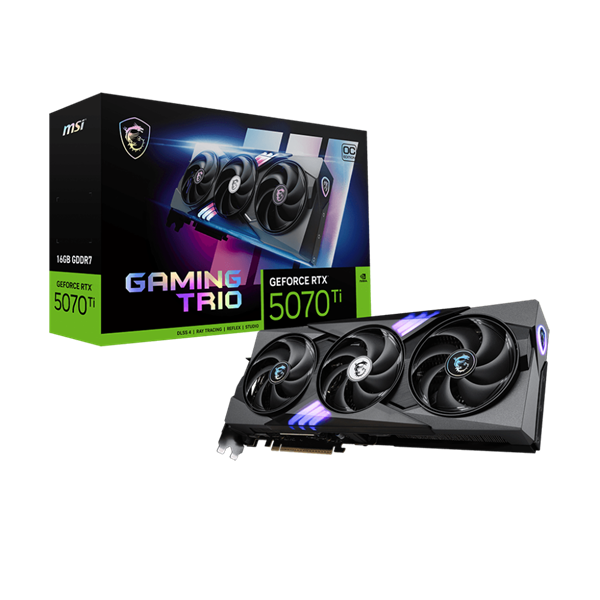 MSI PCI-Ex16x nVIDIA RTX 5070 Ti GAMING TRIO 16GB DDR7 OC Videokártya 