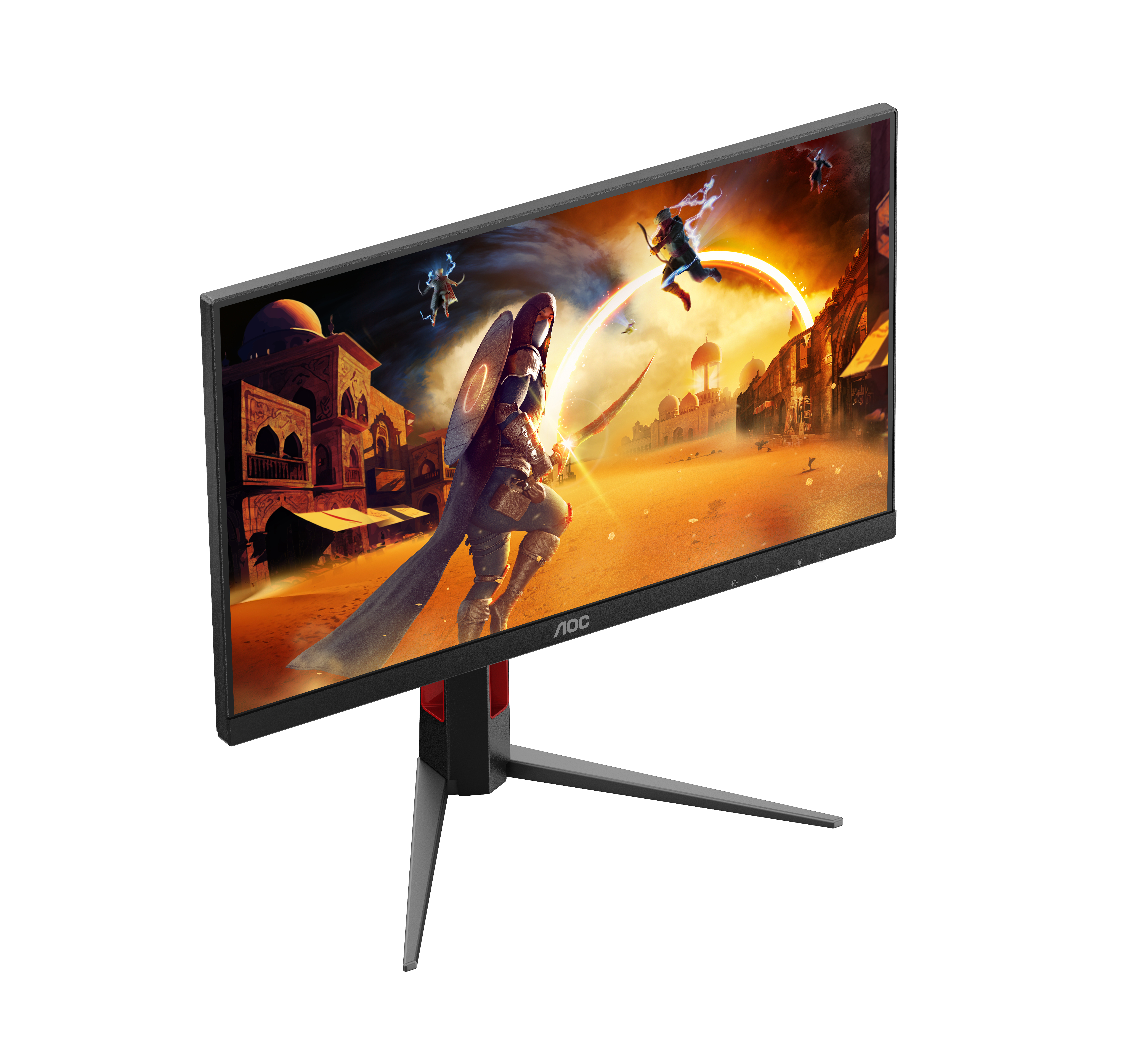 AOC 23,8" 24G4HA Monitor - 1920x1080, Full HD, LED, IPS, 200Hz, 1ms, Hangszóró, G-Sync, Pivot, Gamer, Fekete