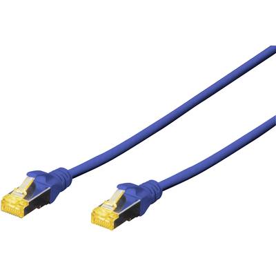 RJ45 Hálózat Csatlakozókábel CAT 6A S/FTP 1.00 m Kék Halogénmentes, sodort érpár, Védővel, Lángálló Digitus RJ45 Hálózat Csatlakozókábel CAT 6A S/FTP 1.00 m Kék Halogénmentes, sodort érpár, Védővel, Lángálló Digitus
