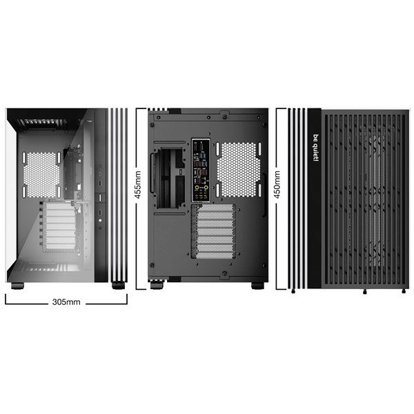 Be Quiet! LIGHT BASE 600 DX Black ATX edzett üveg oldallap Számítógépház fekete Be Quiet! LIGHT BASE 600 DX Black ATX edzett üveg oldallap Számítógépház fekete