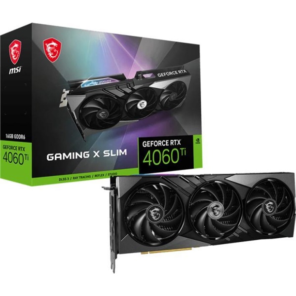 MSI Videokártya PCI-Ex16x nVIDIA RTX 4060 TI GAMING X SLIM 16GB DDR6