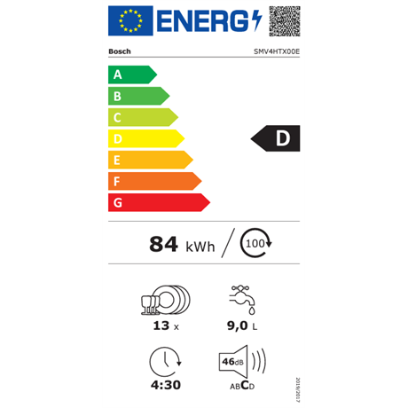 Bosch SMV4HTX00E beépíthető mosogatógép