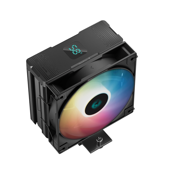 DeepCool CPU Cooler - AG400 DIGITAL ARGB (31,6 dB; max, 128,93 m3/h; 4pin csatlakozó, 4 db heatpipe, 12cm, PWM, A-RGB)
