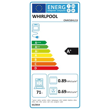 Whirlpool OMK58HU1X SÜTŐ ELEKTROMOS BEÉPÍTHETŐ