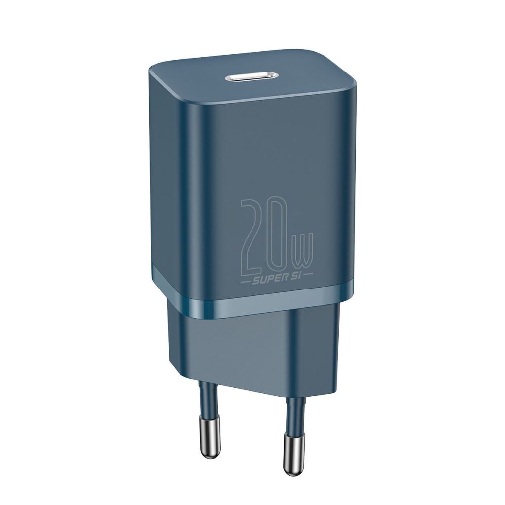 Baseus Super Si gyorstöltő 1C 20W, kék (CCSUP-B03) Baseus Super Si gyorstöltő 1C 20W, kék (CCSUP-B03)