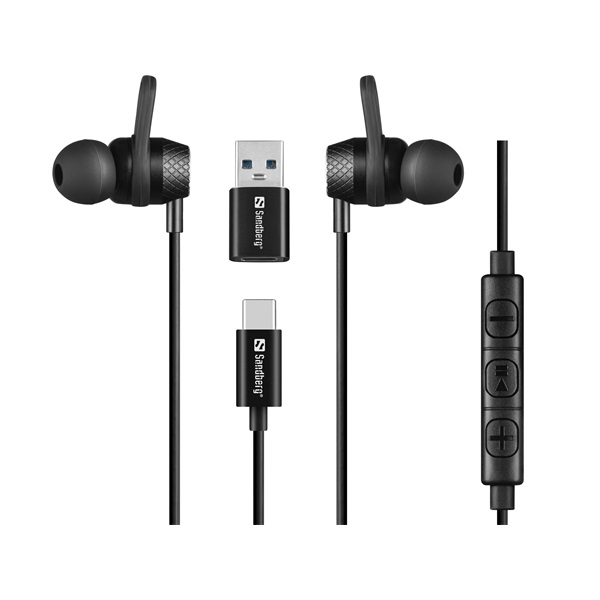 Sandberg USB-C/A In-Earset with Line-Mic Fülhallgató Sandberg USB-C/A In-Earset with Line-Mic Fülhallgató