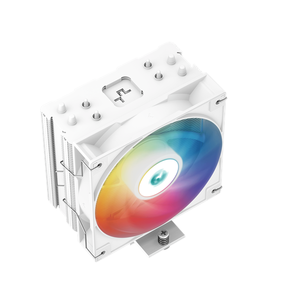 DeepCool CPU Cooler - AG400 WH ARGB (31,6 dB; max, 128,93 m3/h; 4pin, 4 db heatpipe, 12cm, PWM, A-RGB LED, fehér)