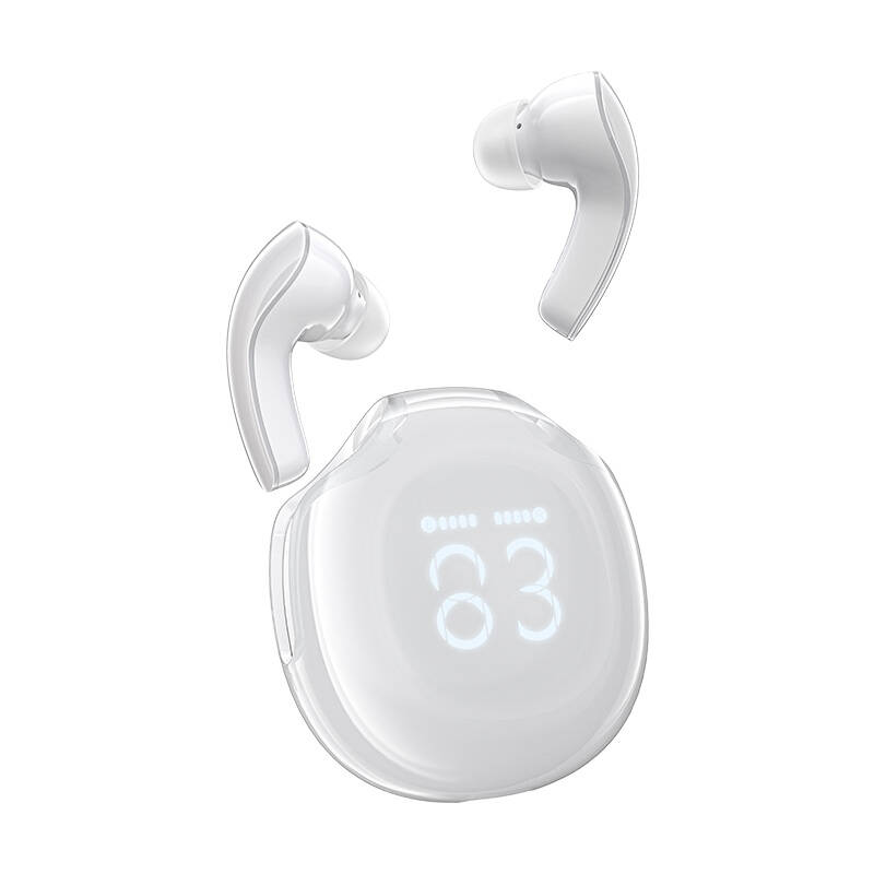 Earphones TWS Acefast T9 Bluetooth 5.3 IPX4 Porcelán fehér