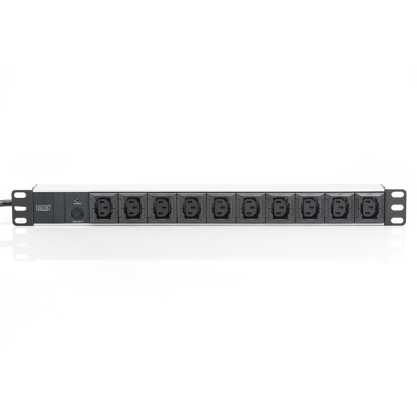 Digitus hálózati elosztó 1U 19" 10db aljzatt aluminium C13 2m (DN-95404)