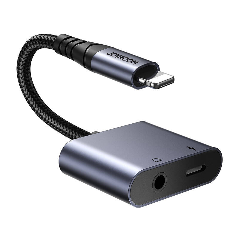 2-in-1 Audio adapter Joyroom SY-L01 Lightning to 3.5mm + Lightning (black) 2-in-1 Audio adapter Joyroom SY-L01 Lightning to 3.5mm + Lightning (black)