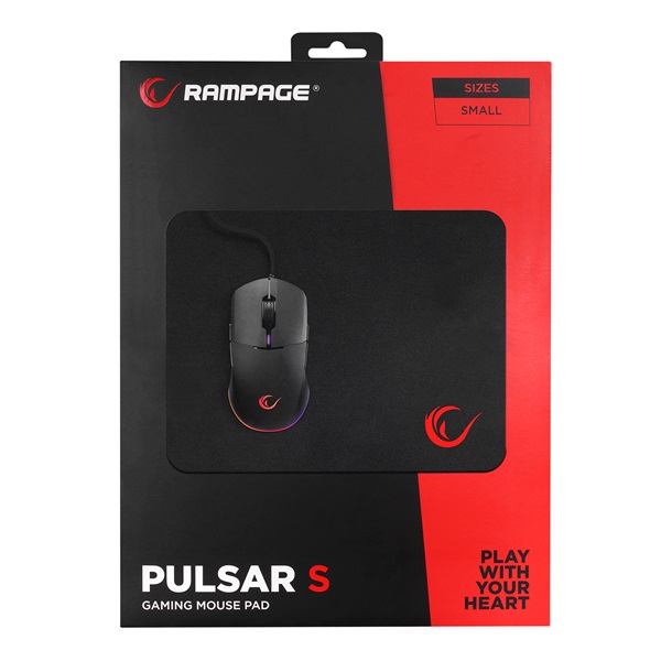 Rampage Egérpad - Pulsar S (220x290x3mm Gaming Mouse Pad, fekete) Rampage Egérpad - Pulsar S (220x290x3mm Gaming Mouse Pad, fekete)