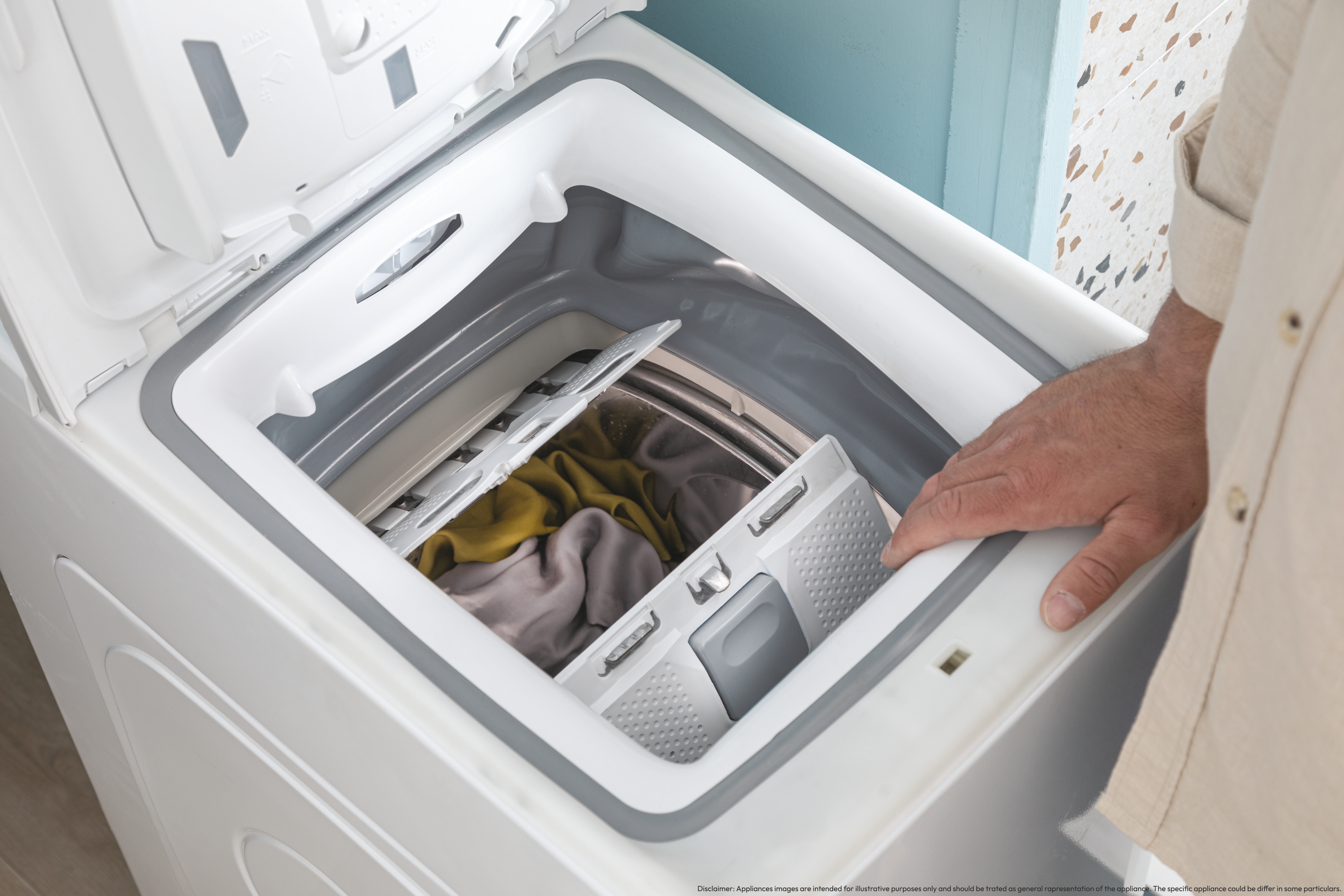 Candy TCA474TM5-S Felültöltős mosógép - 7 kg, 1400 ford./perc, A Energiaosztály, WiFi + BLE