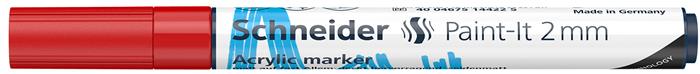 Akril marker, 2 mm, SCHNEIDER "Paint-It 310", piros