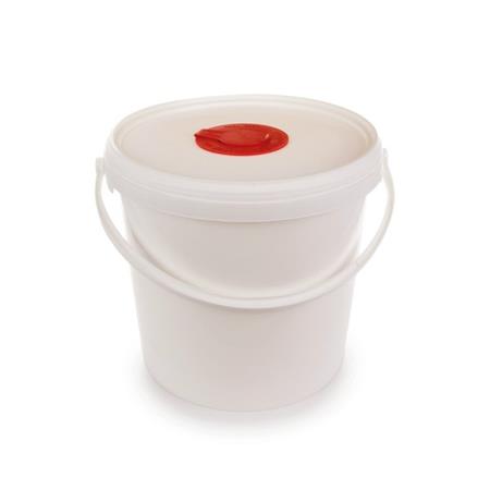 Vödör szöszmentes törlőkendő adagolásához  visszazárható fedélle  6,5 l Fehér