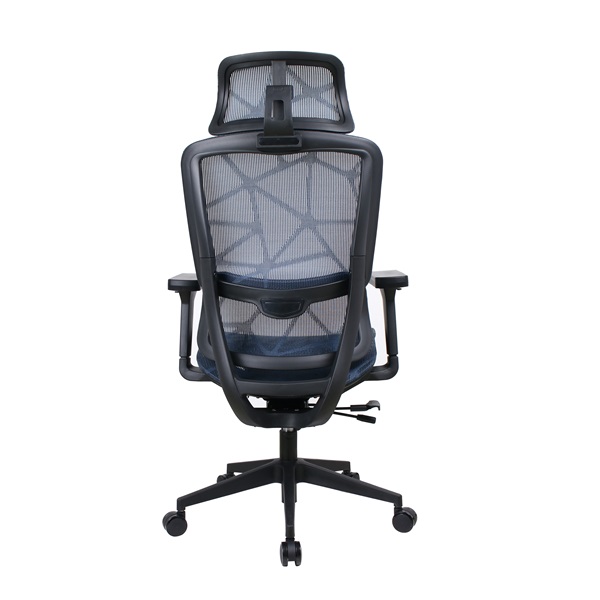 IRISOffice Helix kék ergonómikus, szövet-hálós irodai forgószék fej és háttámasszal