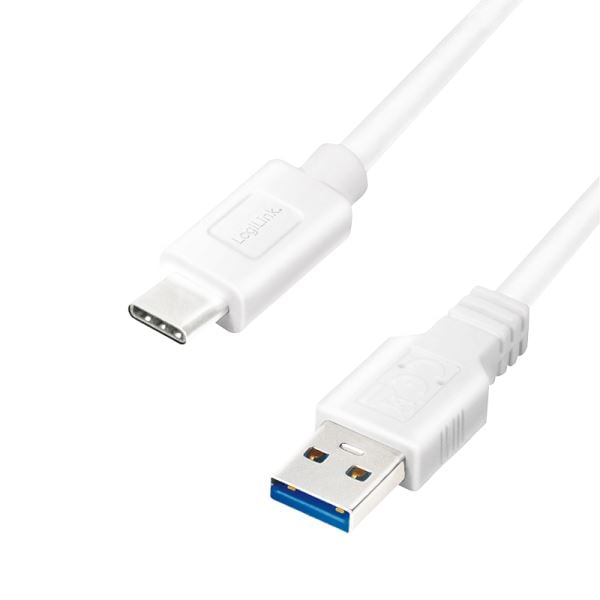 LogiLink CU0174 Type-C - USB-A kábel fehér 1m