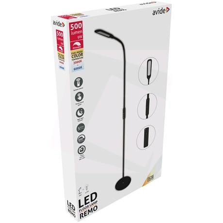 Avide ABLFL-9W-REMO-B LED ÁLLÓLÁMPA REMO 9W CCT FEKETE Avide ABLFL-9W-REMO-B LED ÁLLÓLÁMPA REMO 9W CCT FEKETE