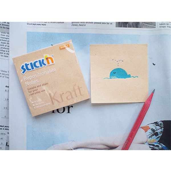 Stick`N KraftNotes 76x76mm 100lap öntapadós natúr jegyzettömb Stick`N KraftNotes 76x76mm 100lap öntapadós natúr jegyzettömb