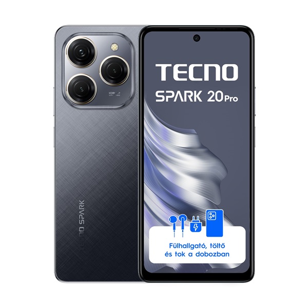 Tecno Spark 20 Pro 6,78" LTE 8/256GB DualSIM Moonlit Black okostelefon Tecno Spark 20 Pro 6,78" LTE 8/256GB DualSIM Moonlit Black okostelefon